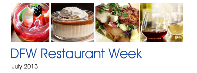 Big Ink PR - DFW Restaurant Week - July 2013