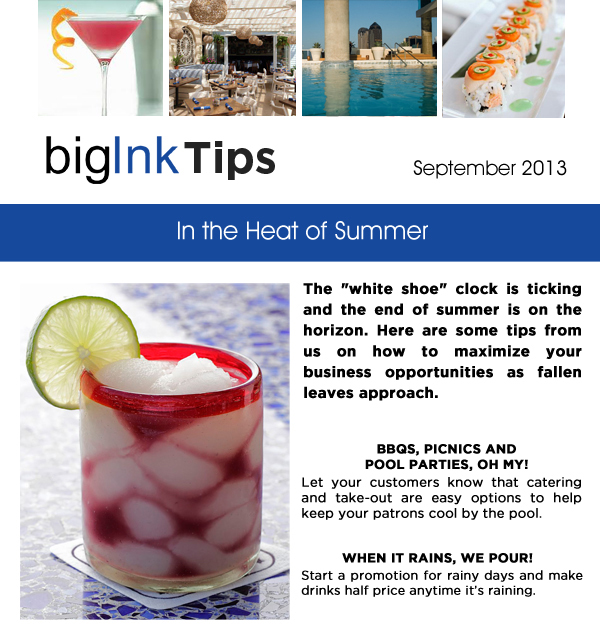 Big Ink PR - September 2013

In The Heat of Summer
The 