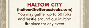 Haltom City - You may gather up to 50 folks and nestle around our inviting fireplace for any event.