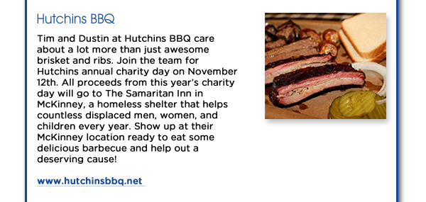 Hutchins BBQ
							See image for article
							www.hutchinsbbq.net