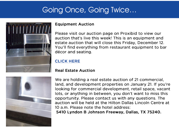 Going Once, Going Twice...
							See image for full article