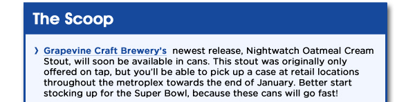 Grapevine Craft Brewery
							See image for article
							www.grapevineontap.com