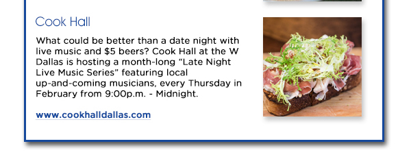 Cook Hall Dallas
							See image for article
							http://www.cookhalldallas.com/