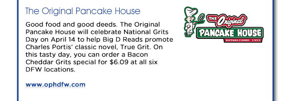 Original Pancake House
							See image for article
							http://www.ophdfw.com