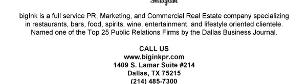 1409 S. Lamar Suite #14
							Dallas, TX 75215
							www.biginkpr.com