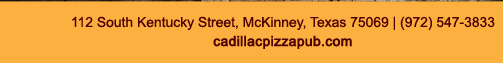 Cadillac Pizza Pub