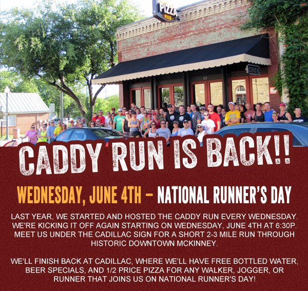 Caddy Run is Back!!

Wednesday, June 4th - National Runner's Day
