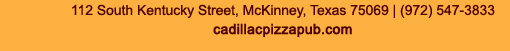 Cadillac Pizza Pub