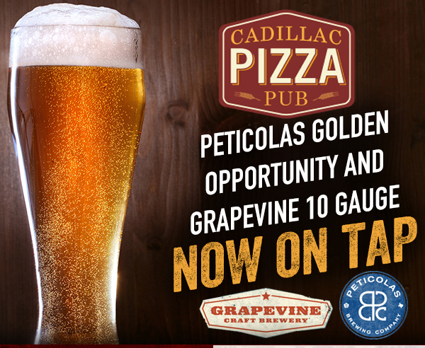 Peticolas Golden Opportunity and
							Grapevine 10 Gauge now on tap
