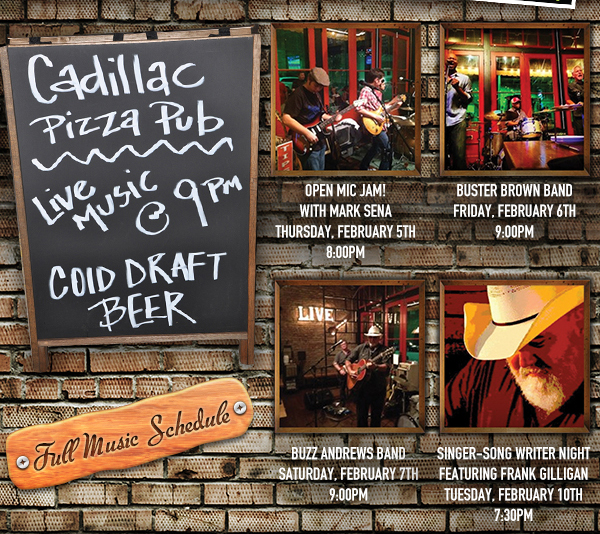 Live Music @ 9pm
							See image or click here for full music schedule