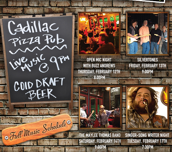 Live Music @ 9pm
							See image or click here for full music schedule