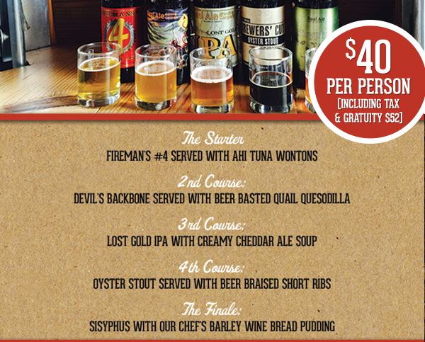 $40 per person plus tax and gratuity