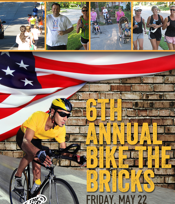 6th Annual Bike the Bricks
							 Friday, May 22