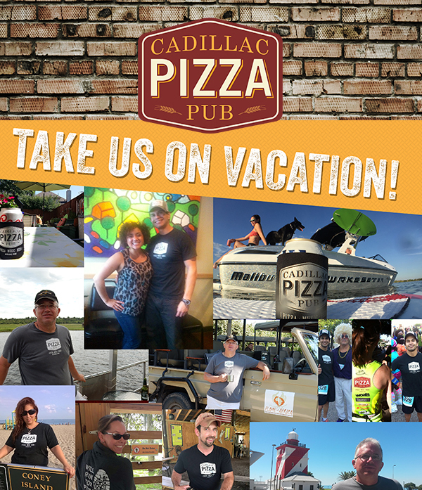 Take us on vacation!
							 See image for full details
