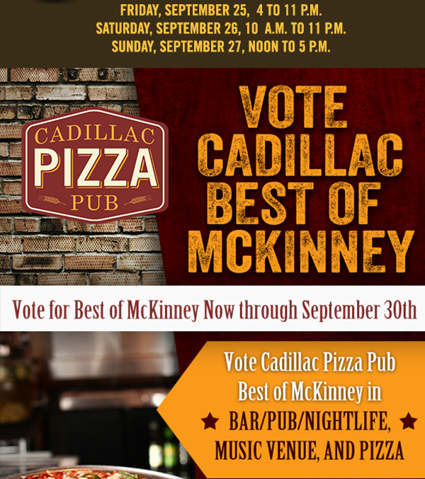 Vote Cadillac Best of McKinney!
							 See image for full details