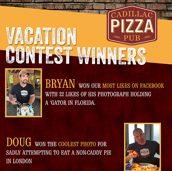 Vacation Contest Winners
							 See image for full details