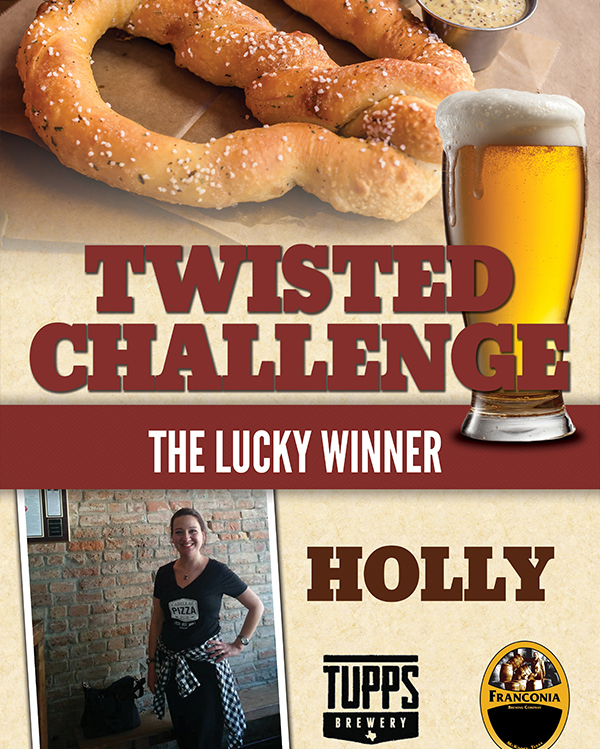 Founders Azaccia IPA
							 Now on tap
							 Twisted Challenge - The Lucky Winner
							 See image for full details