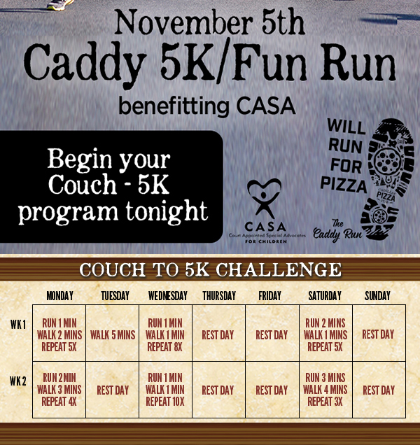 Caddy 5k Fun Run
							 See image for full details