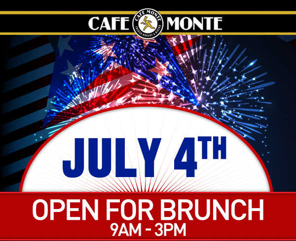 July 4th
							 Open for brunch 9am - 3pm
							 See image for full details