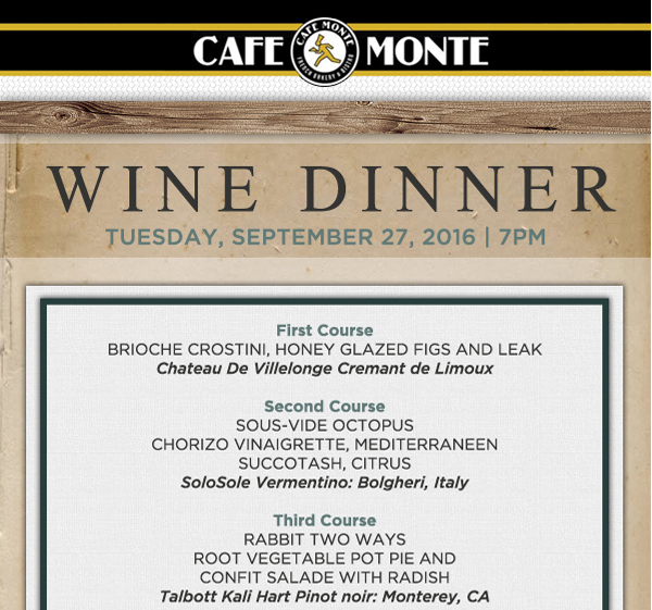 Wine Dinner
							 See image for full details