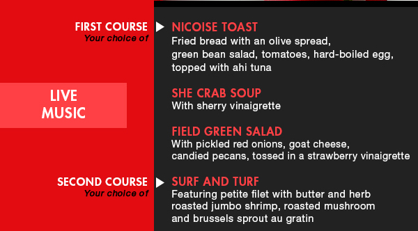 Call for Reservations
							 See image for full details