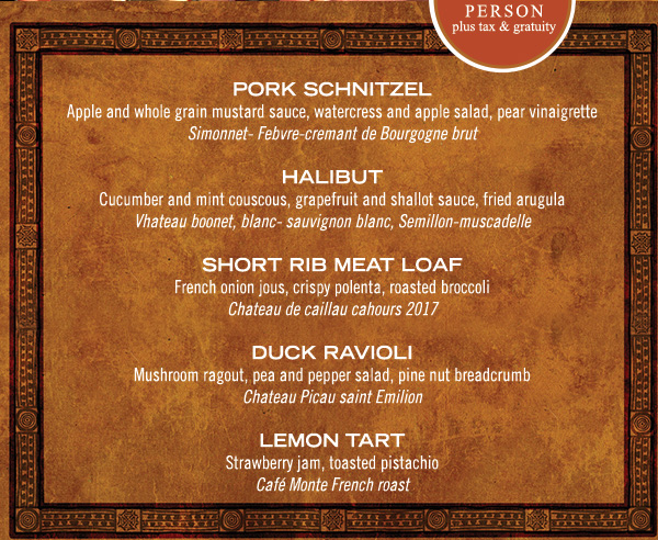 Call for Reservations
							 See image for full details