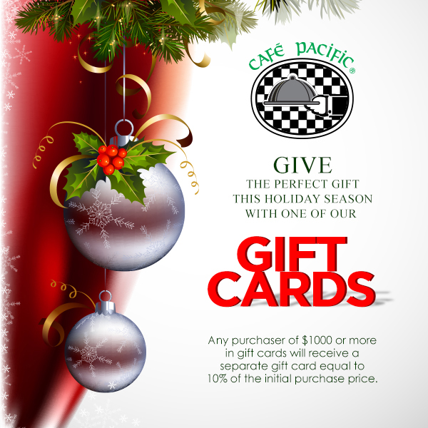 Holiday Gift Cards
							 See image for full details