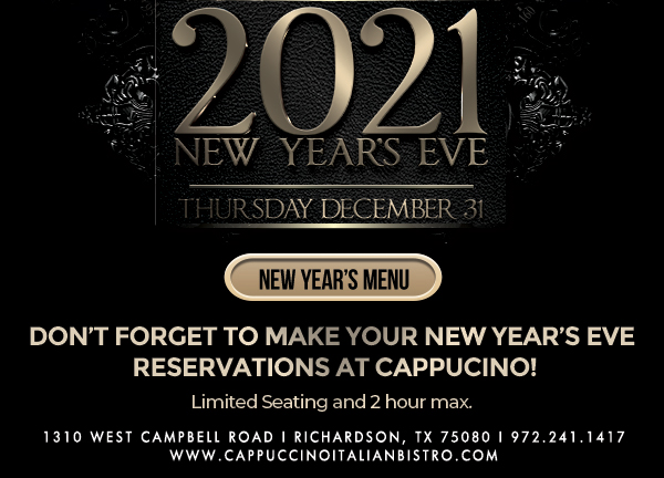 1310 West Campbell Road,
							Richardson, Texas 75080
							www.cappuccinoitalianbistro.com