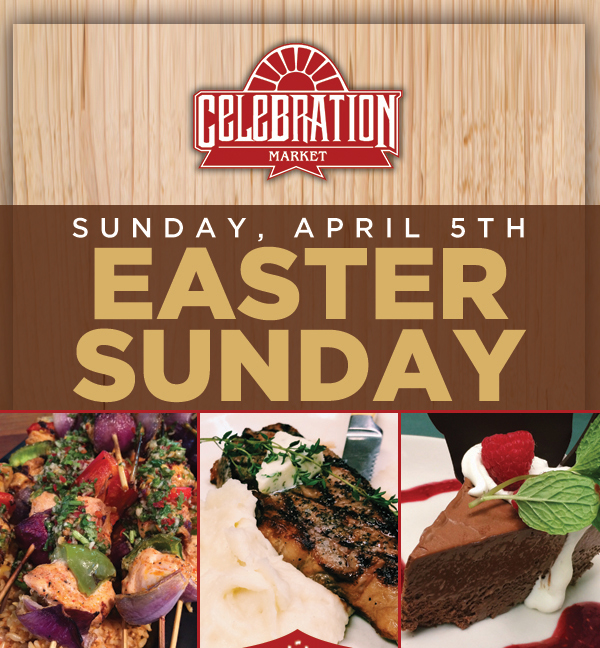 Easter Sunday - April 5th
							 See image for details
