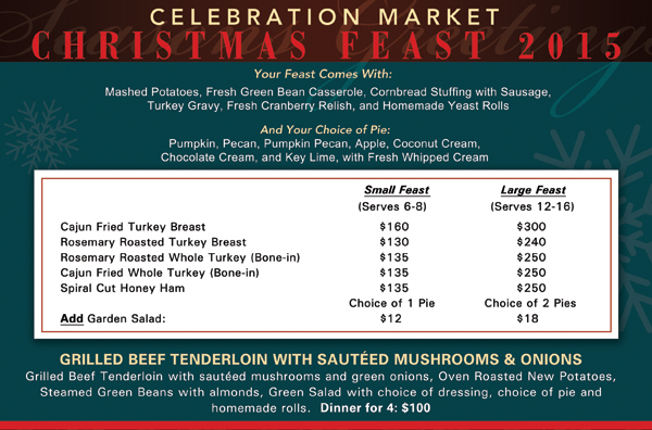 Christmas Feast 2015
							 See image for details