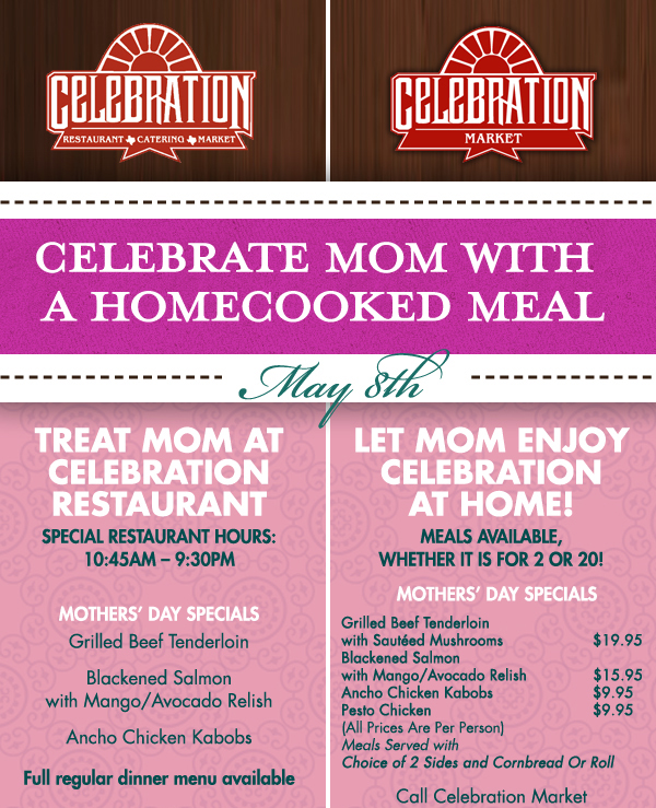 Celebrate Mom with a Homecooked Meal
							 See image for details