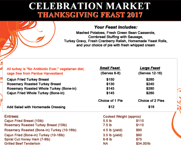 Free Holiday Feast Tasting! Order Early!
							See image for details