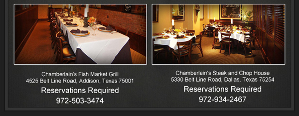 Chamberlains Fish Market Grill - Chamberlain's Steak and Chop House