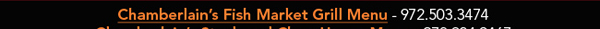 Chamberlain's Fish Market Menu
