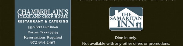 Dine in only. Not available with any other offers or promotions.
							
							See image for full disclaimer