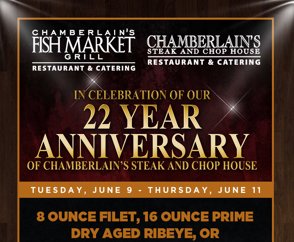 In celebration of our 22 year anniversary
							 Tues, June 9 - Thurs, June 11
							 See image for full details