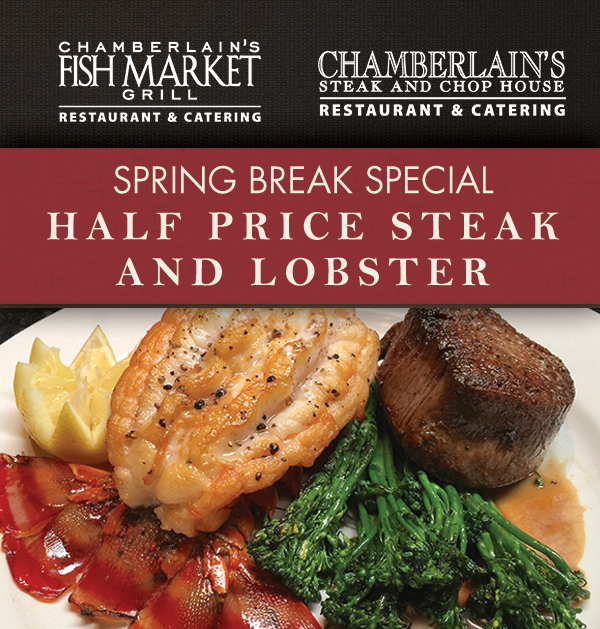 Half Price Steak and Lobster
							 See image for full disclaimer