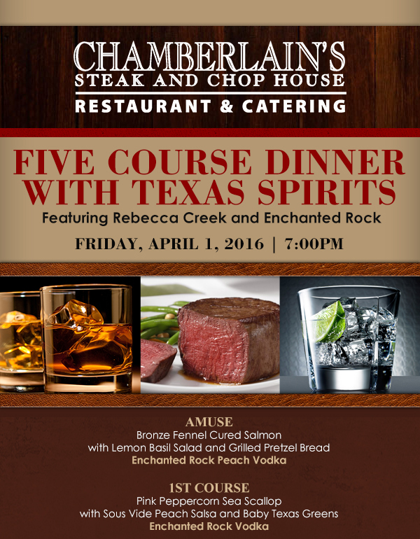 Five Course Dinner with Texas SpiritsSee image for details