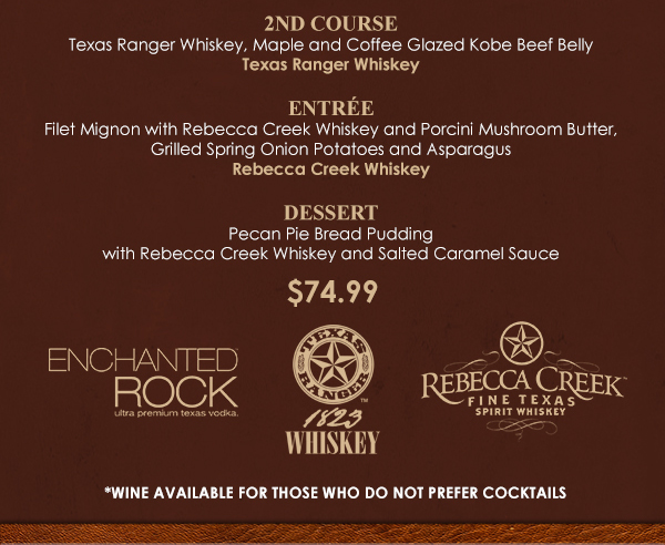 Wine available for those who do no prefer cocktails
							 See image for full details