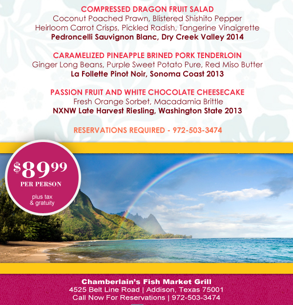 $89.99 per person
							 Plus tax and gratuity
							 See image for details