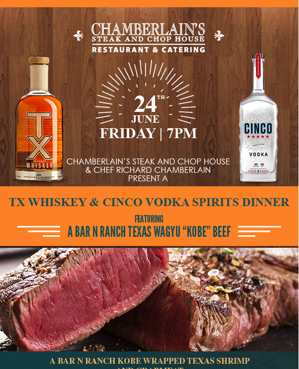 TX Whiskey and Cinco Vodka Cooking Demonstration
							 See image for details
