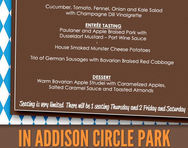 Oktoberfest Tasting Menu