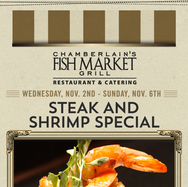 Half Price Steak and Shrimp Special
							 See image for details