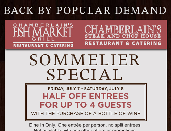 Sommelier Special
							 See image for full disclaimer
