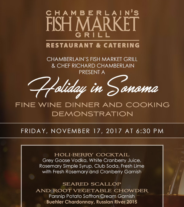 Fine Wine Dinner and Cooking Demonstration
							 See image for details