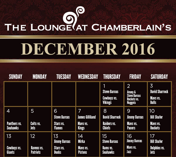 Events Calendar
							 See image for full details and disclaimer