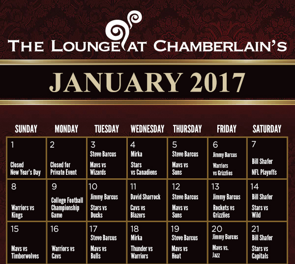 Events Calendar
							 See image for full details and disclaimer