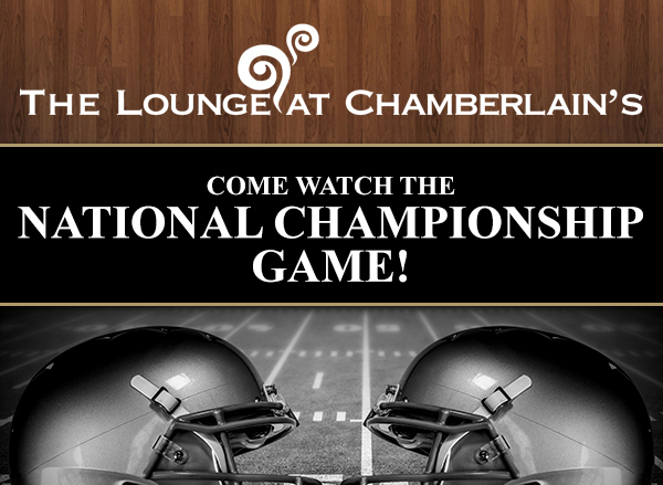 Come watch the National Championship Game
							 See image for full details and disclaimer