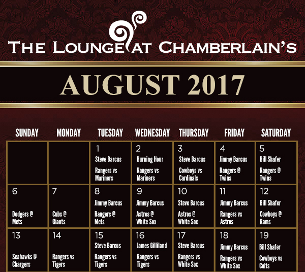 Events Calendar
							 See image for full details and disclaimer