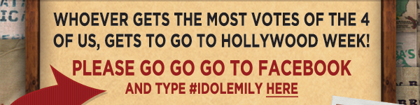 Whoever gets the most votes of the 4 of us, gets to go to Hollywood Week!
							